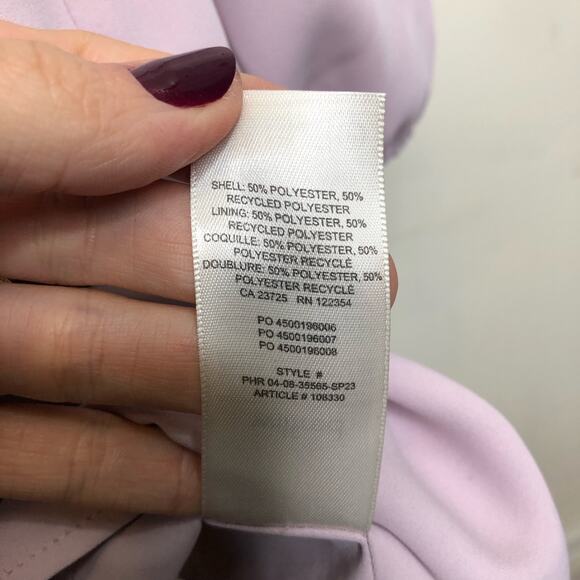 Wilfred Aritzia Dress Light Purple Lavender Mini Long Sleeve Sweetheart Seam 12 - Picture 9 of 11